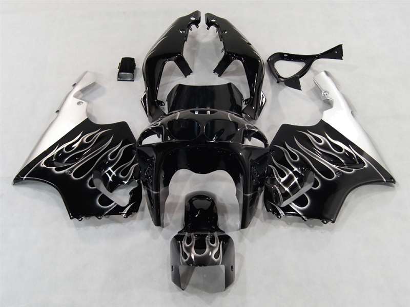 Motorcycle Fairings Kit - 1997-2003 Kawasaki ZX-7R Ghost Flames Fairings | NK79703-2 Motorcycle Fairings Kit - 1997-2003 Kawasaki ZX-7R Ghost Flames Fairings | NK79703-2