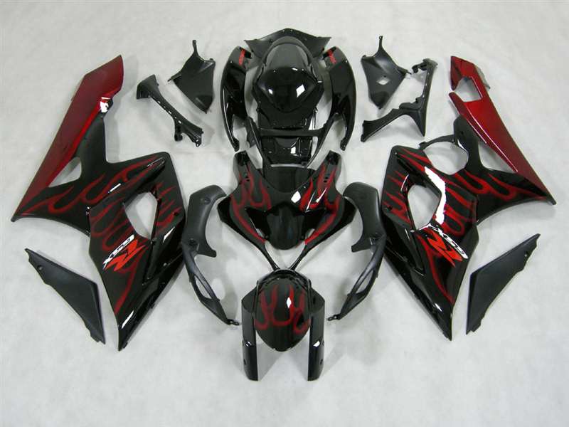 Motorcycle Fairings Kit - Blazin' Flame 2005-2006 Suzuki GSXR 1000 Motorcycle Fairings | NS10506-27 Motorcycle Fairings Kit - Blazin' Flame 2005-2006 Suzuki GSXR 1000 Motorcycle Fairings | NS10506-27