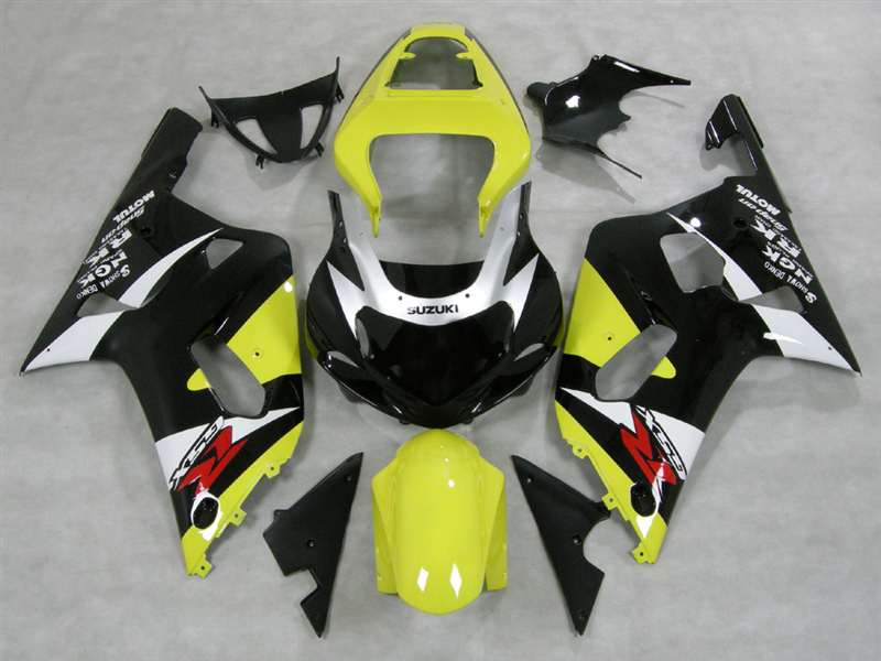Motorcycle Fairings Kit - 2000-2003 Suzuki GSXR 600 750 Yellow/Black Fairings | NS60003-23 Motorcycle Fairings Kit - 2000-2003 Suzuki GSXR 600 750 Yellow/Black Fairings | NS60003-23