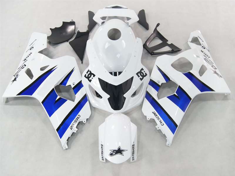 Motorcycle Fairings Kit - 2004-2005 Suzuki GSXR 600 750 Blue/White Fairings | NS60405-10 Motorcycle Fairings Kit - 2004-2005 Suzuki GSXR 600 750 Blue/White Fairings | NS60405-10