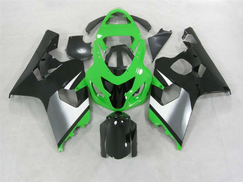 Motorcycle Fairings Kit - 2004-2005 Suzuki GSXR 600 750 Green/Black Fairings | NS60405-37 Motorcycle Fairings Kit - 2004-2005 Suzuki GSXR 600 750 Green/Black Fairings | NS60405-37