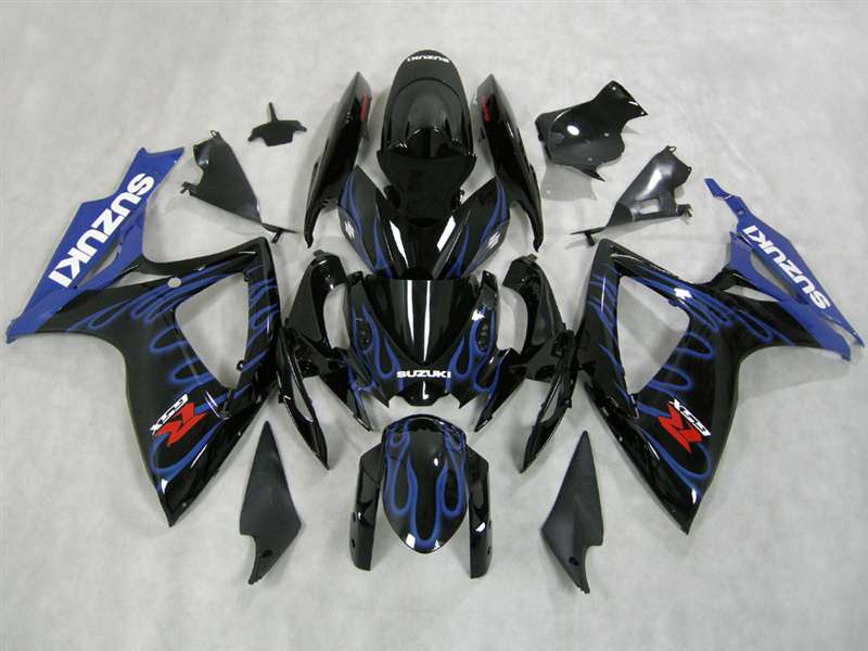 Motorcycle Fairings Kit - 2006-2007 Suzuki GSXR 600 750 Blue Fire Fairings | NS60607-51