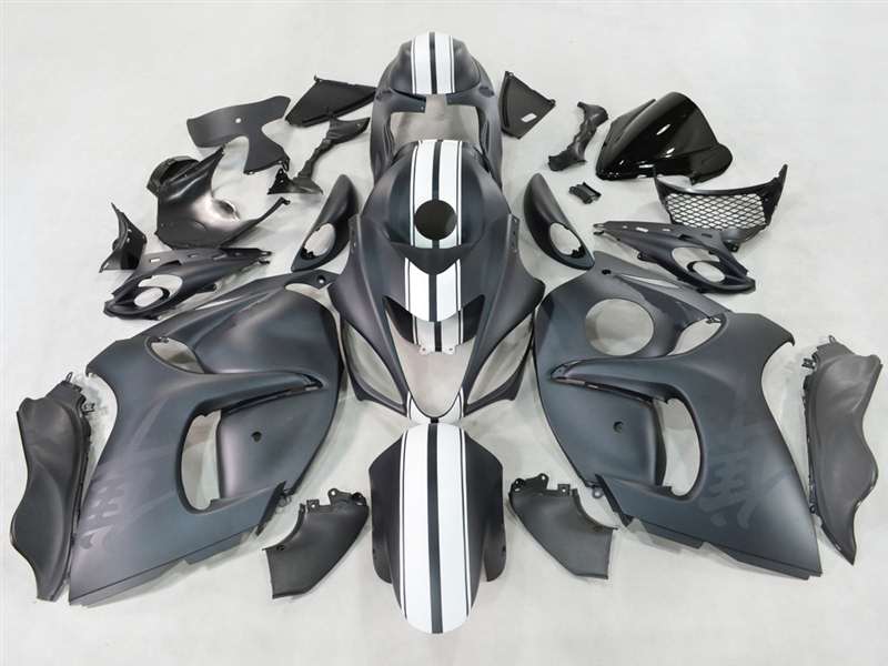 Motorcycle Fairings Kit - 2008-2020 Suzuki GSX1300R Hayabusa Matte and Racing Stripe Fairings | NSH0817-23 Motorcycle Fairings Kit - 2008-2020 Suzuki GSX1300R Hayabusa Matte and Racing Stripe Fairings | NSH0817-23