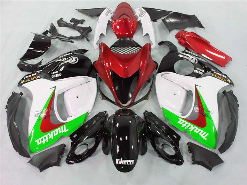 Motorcycle Fairings Kit - 2008-2020 Suzuki GSX1300R Hayabusa Makita Metallic Red Fairings | NSH0817-27 Motorcycle Fairings Kit - 2008-2020 Suzuki GSX1300R Hayabusa Makita Metallic Red Fairings | NSH0817-27