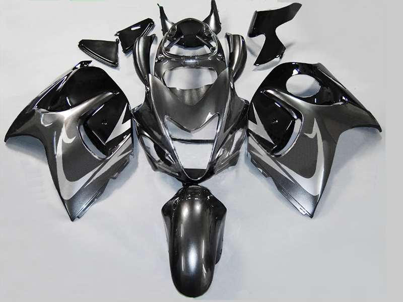 Motorcycle Fairings Kit - 2008-2020 Suzuki GSX1300R Hayabusa Silver/Black Fairings | NSH0817-7 Motorcycle Fairings Kit - 2008-2020 Suzuki GSX1300R Hayabusa Silver/Black Fairings | NSH0817-7