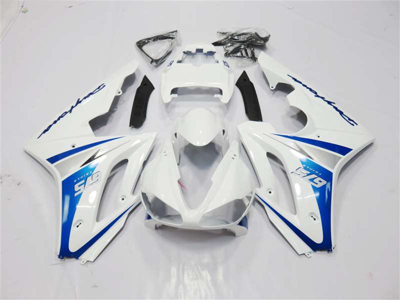 Motorcycle Fairings Kit - 2006-2008 White/Blue Triumph Daytona 675 Fairings | NT60608-15 Motorcycle Fairings Kit - 2006-2008 White/Blue Triumph Daytona 675 Fairings | NT60608-15