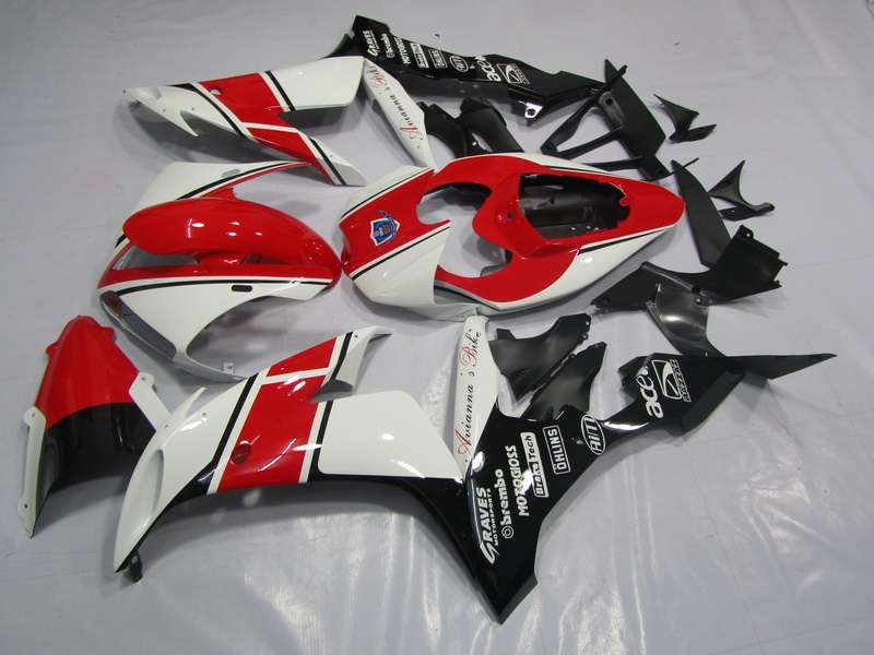 Motorcycle Fairings Kit - 2004-2006 Yamaha YZF R1 Red/Black Star Fairings | NY10406-9