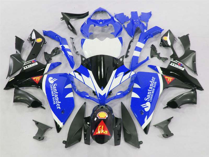 Motorcycle Fairings Kit - 2007-2008 Yamaha YZF R1 Blue Santander Motorcycle Fairings | NY10708-27 Motorcycle Fairings Kit - 2007-2008 Yamaha YZF R1 Blue Santander Motorcycle Fairings | NY10708-27