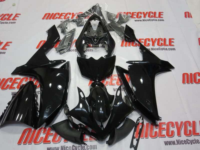 Motorcycle Fairings Kit - Glossy Black 2007-2008 Yamaha YZF R1 Motorcycle Fairings | NY10708-5 Motorcycle Fairings Kit - Glossy Black 2007-2008 Yamaha YZF R1 Motorcycle Fairings | NY10708-5