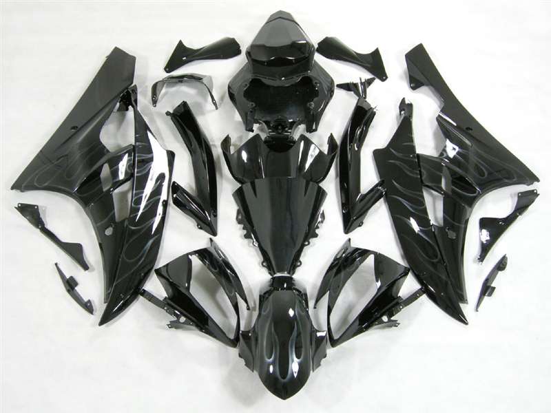 Motorcycle Fairings Kit - 2006-2007 Ghost Flame Yamaha YZF R6 Motorcycle Fairings | NY60607-14 Motorcycle Fairings Kit - 2006-2007 Ghost Flame Yamaha YZF R6 Motorcycle Fairings | NY60607-14