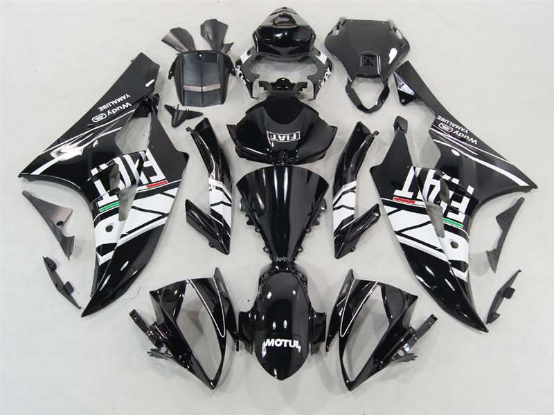 Motorcycle Fairings Kit - 2006-2007 FIAT Black Yamaha YZF R6 Motorcycle Fairings | NY60607-21 Motorcycle Fairings Kit - 2006-2007 FIAT Black Yamaha YZF R6 Motorcycle Fairings | NY60607-21