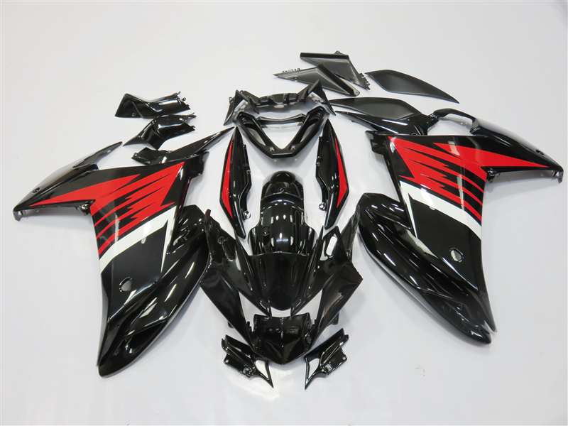 Motorcycle Fairings Kit - 2009-2010 Yamaha FZ6R Black/White/Red Fairings | NYF0916-3 Motorcycle Fairings Kit - 2009-2010 Yamaha FZ6R Black/White/Red Fairings | NYF0916-3