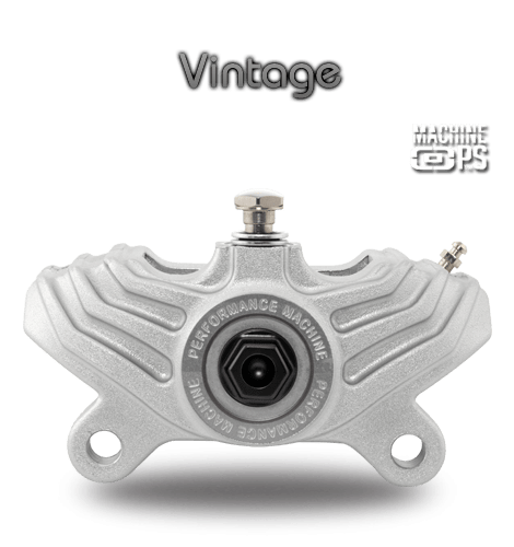 Front Vintage 4-Piston Machine Ops Single Caliper Front Vintage 4-Piston Machine Ops Single Caliper