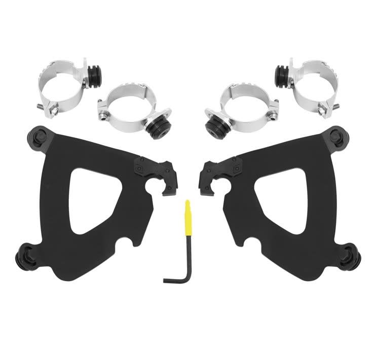 Memphis Shades Gauntlet Fairings Trigger-Lock Mounting Kits for Harley Davidson FX Series, Black Memphis Shades Gauntlet Fairings Trigger-Lock Mounting Kits for Harley Davidson FX Series, Black