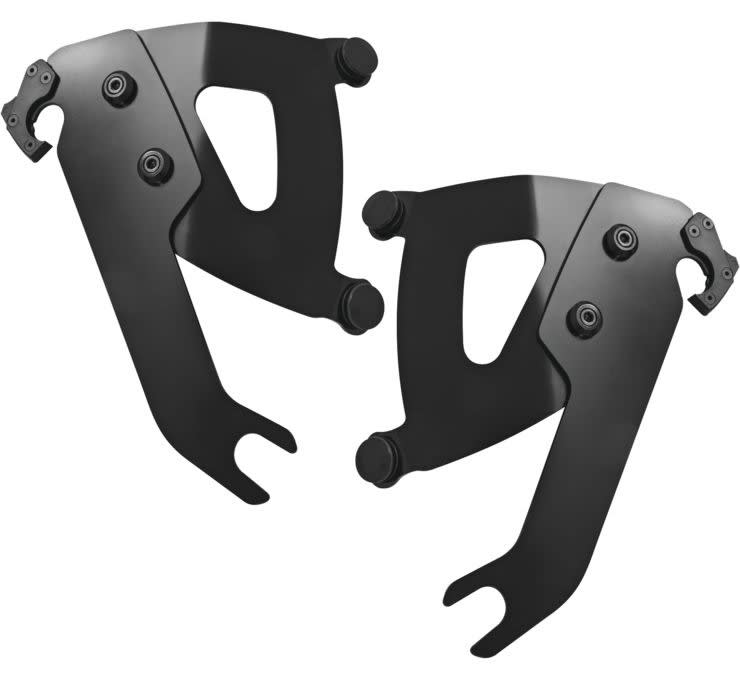 Memphis Shades Road Warrior Fairings Trigger-Lock Mounting Kits for Harley Davidson, Plates Only - Black