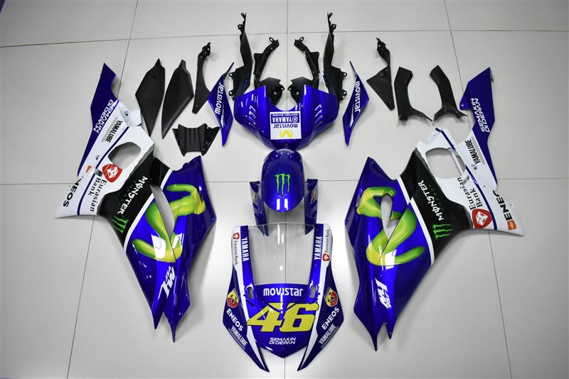 Motorcycle Fairings Kit - 2017-2021 Yamaha YZF-R6 Blue/White Custom Fairings | R6791 Motorcycle Fairings Kit - 2017-2021 Yamaha YZF-R6 Blue/White Custom Fairings | R6791