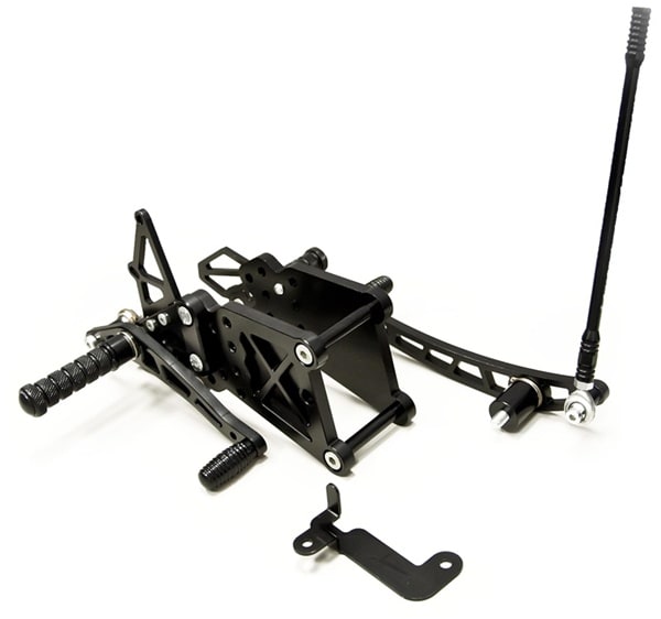 Rear Set for the Honda CBR 600RR 2007-2012 Anodized Black (product code: RS4041B)