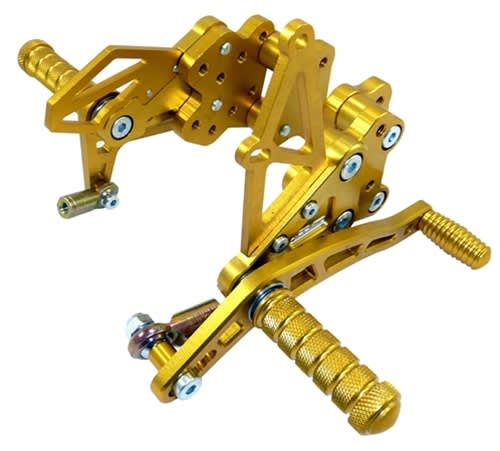 Rear Set for the Kawasaki ZX6R (05-08), Anodized Gold (product