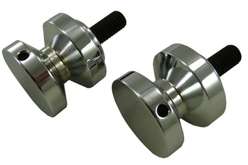 SWINGARM SPOOLS (2 PACK) Chrome Aluminum (Product code: SAS101CH) SWINGARM SPOOLS (2 PACK) Chrome Aluminum (Product code: SAS101CH)