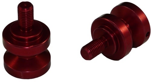 SWINGARM SPOOLS (2 PACK) Anodized Red Aluminum (Product code: SAS201R) SWINGARM SPOOLS (2 PACK) Anodized Red Aluminum (Product code: SAS201R)