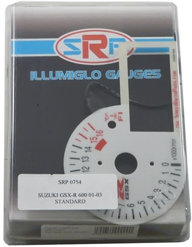 Suzuki GSXR 600 01-03 Standard Style Illumiglo Gauges (Product Code # SRP0754) Suzuki GSXR 600 01-03 Standard Style Illumiglo Gauges (Product Code # SRP0754)