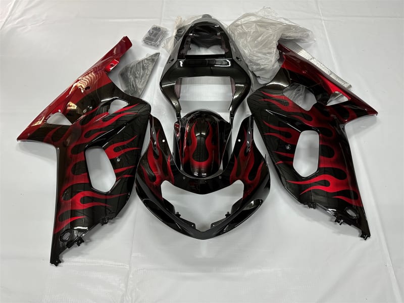 Suzuki GSXR 600 750 Red Flame Fairings Suzuki GSXR 600 750 Red Flame Fairings