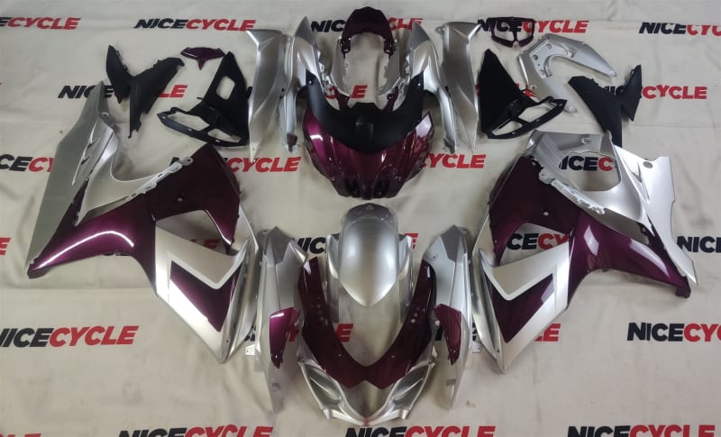 Motorcycle Fairings Kit - Suzuki GSXR 1000 2009-2016 Maroon/Silver Motorcycle Fairings | SZK21 Motorcycle Fairings Kit - Suzuki GSXR 1000 2009-2016 Maroon/Silver Motorcycle Fairings | SZK21