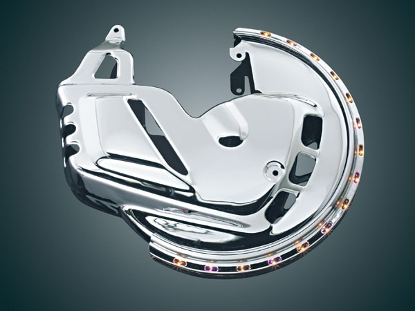 thumbnail image 2 of Chrome Brake Rotor Covers With Red LED Ring Of Fire For Honda Goldwing GL1800 (2001-2017) & F6B (2013-2017) 2 of 5