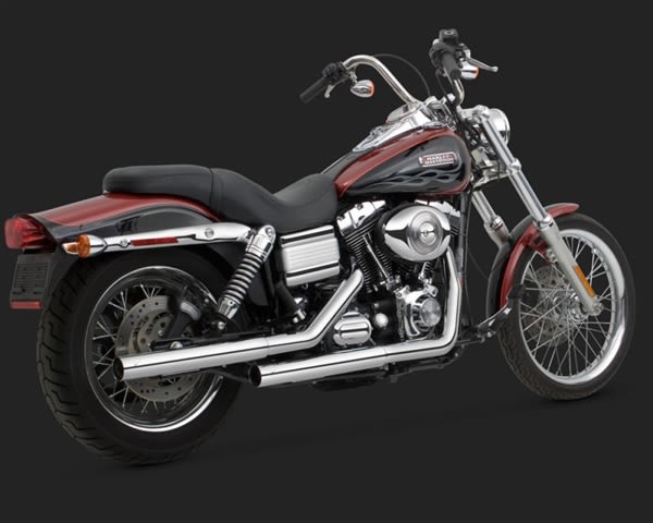 Harley Dyna Straightshots HS Slip-Ons Chrome Exhaust Harley Dyna Straightshots HS Slip-Ons Chrome Exhaust
