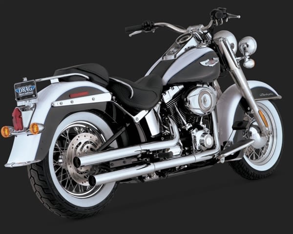 Harley Softail Straightshots HS Slip Ons Exhaust Harley Softail Straightshots HS Slip Ons Exhaust