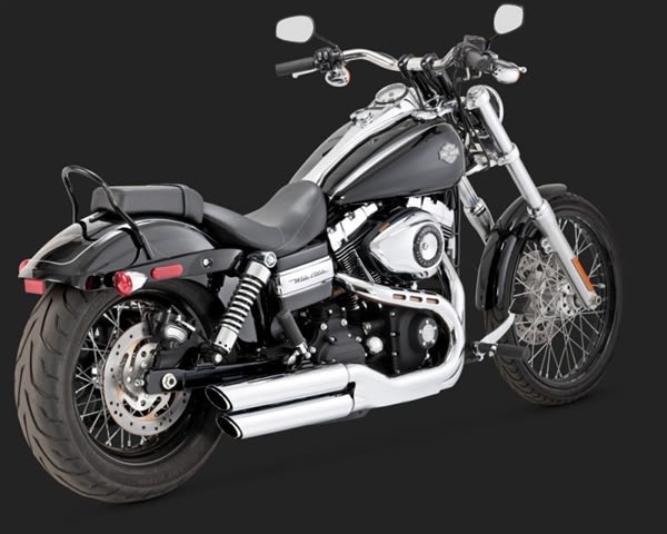 Harley Dyna Twin Slash 3" Slip-Ons Chrome Exhaust Harley Dyna Twin Slash 3" Slip-Ons Chrome Exhaust