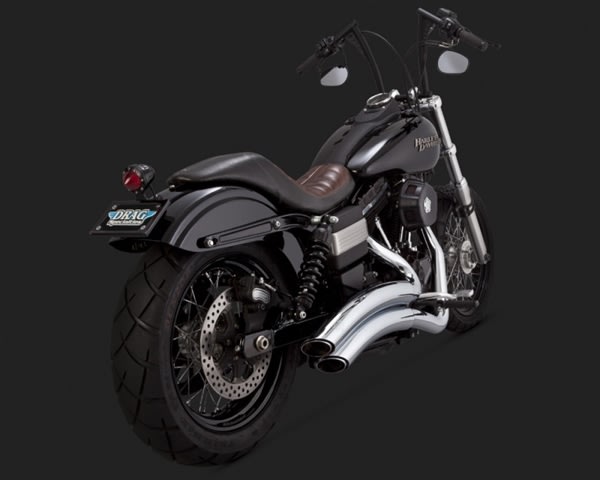 Harley Dyna Super Radius Chrome Exhaust Harley Dyna Super Radius Chrome Exhaust