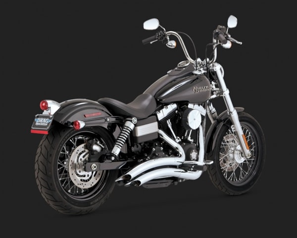 Harley Dyna Big Radius 2-Into-2 Chrome Exhaust Harley Dyna Big Radius 2-Into-2 Chrome Exhaust
