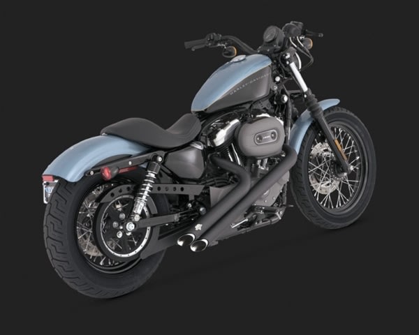Harley Sportster '04-'13 Black Sideshots Exhaust by Vance & Hines