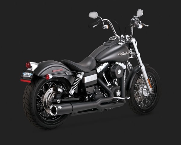 Harley Dyna Pro Pipe Black Exhaust Harley Dyna Pro Pipe Black Exhaust