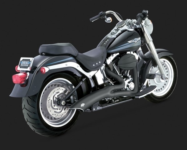 Harley Softail Black Big Radius 2-Into-1 Exhaust Harley Softail Black Big Radius 2-Into-1 Exhaust