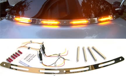 Harley '96-'13 LED Turn Signal Windshield Trim Harley '96-'13 LED Turn Signal Windshield Trim