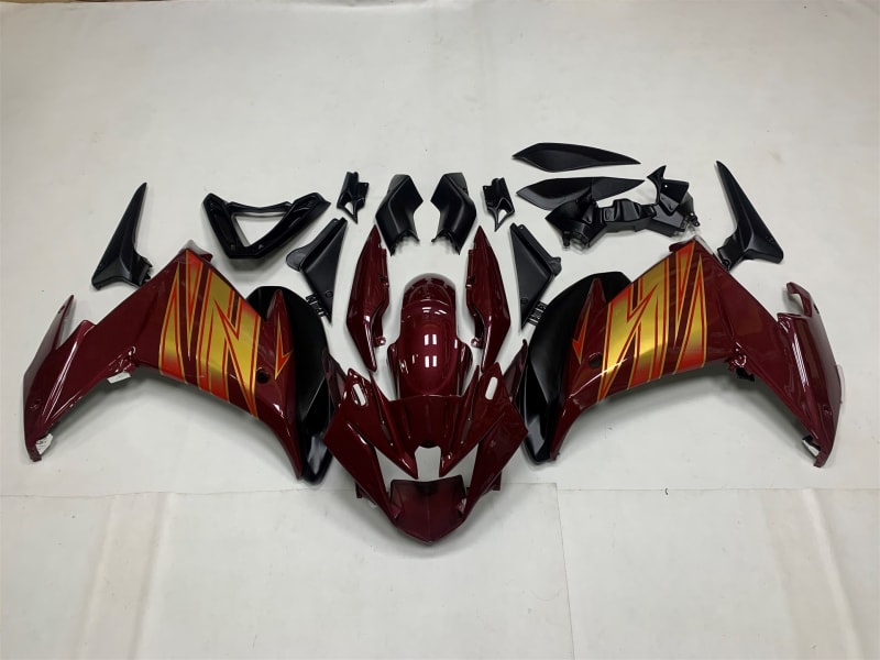 Motorcycle Fairings Kit - Yamaha FZ6R 2009-2010 Black/Maroon Accents Motorcycle Fairings | YMA40 Motorcycle Fairings Kit - Yamaha FZ6R 2009-2010 Black/Maroon Accents Motorcycle Fairings | YMA40