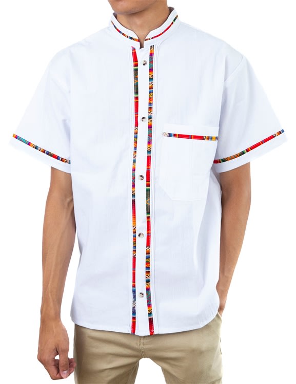 Men's Fiesta Button Down Shirt - White