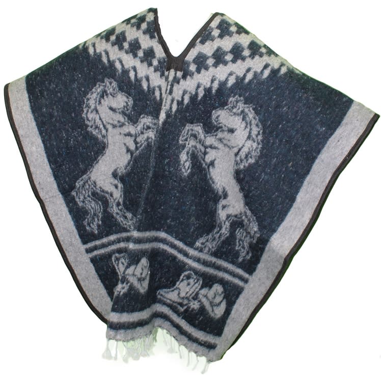 Heavy Blanket Mexican Poncho Cowboy 13