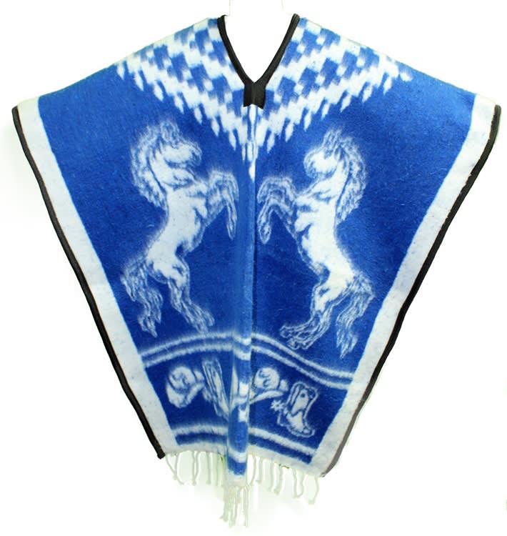 Heavy Blanket Mexican Poncho Cowboy 8