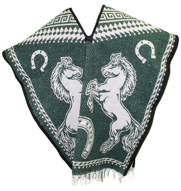 Heavy Blanket Mexican Poncho Cowboy 9