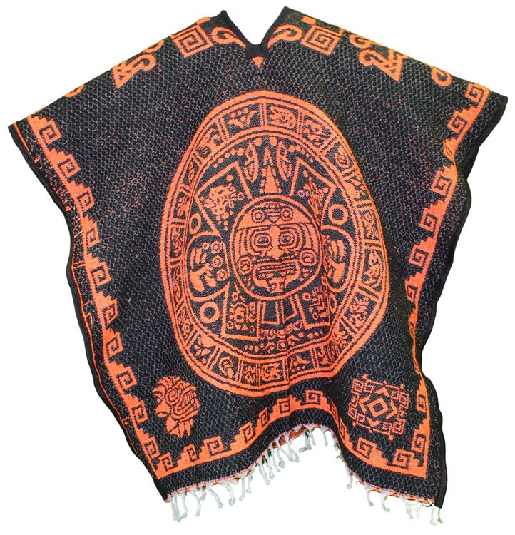 Heavy Blanket Mexican Poncho Tribal 28