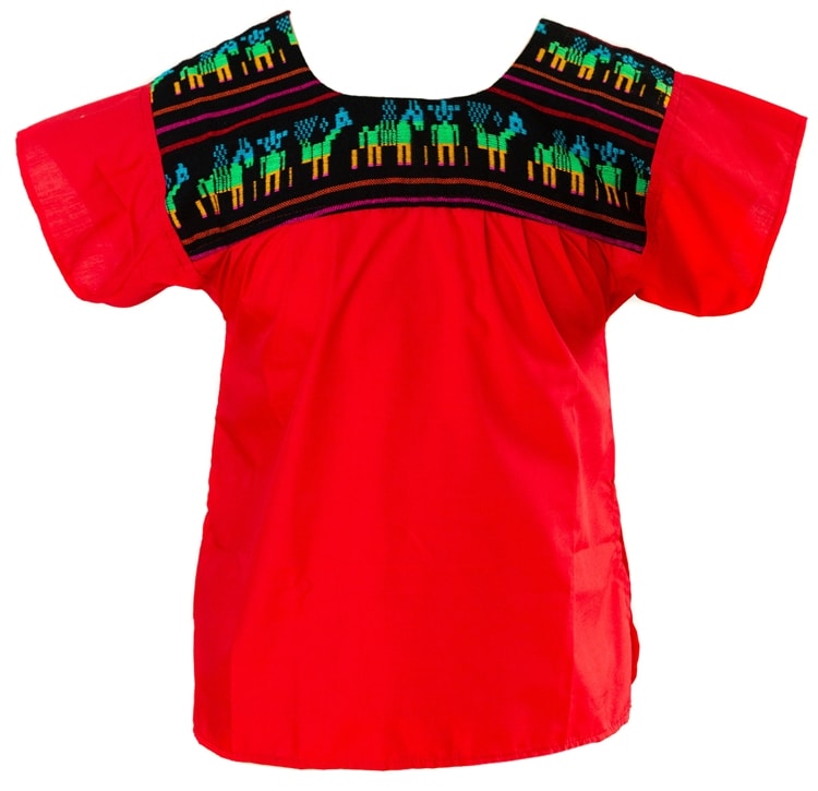 Tribal Mexican Blouse - Red