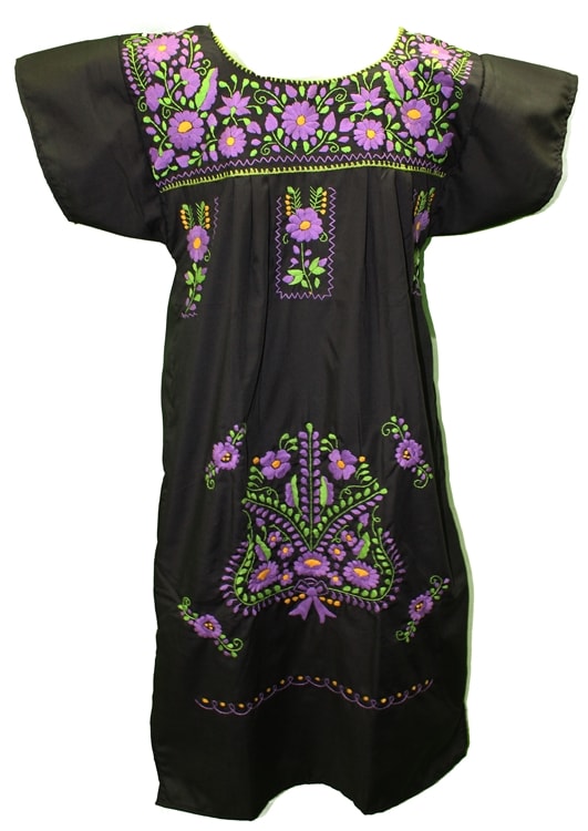 (M) Mexican Embroidered Pueblo Dress - Unique #53