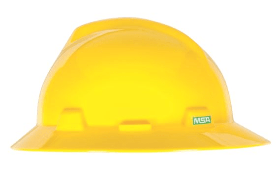 MSA V-Gard® Full Brim Hard Hat with Ratchet Suspension MSA V-Gard® Full Brim Hard Hat with Ratchet Suspension