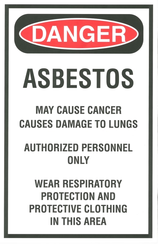 Asbestos Sign