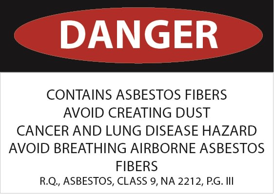 Asbestos Danger Sticker