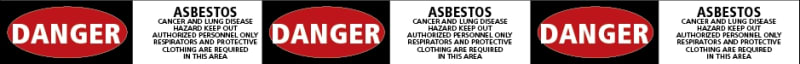 Asbestos Warning Barrier Tape