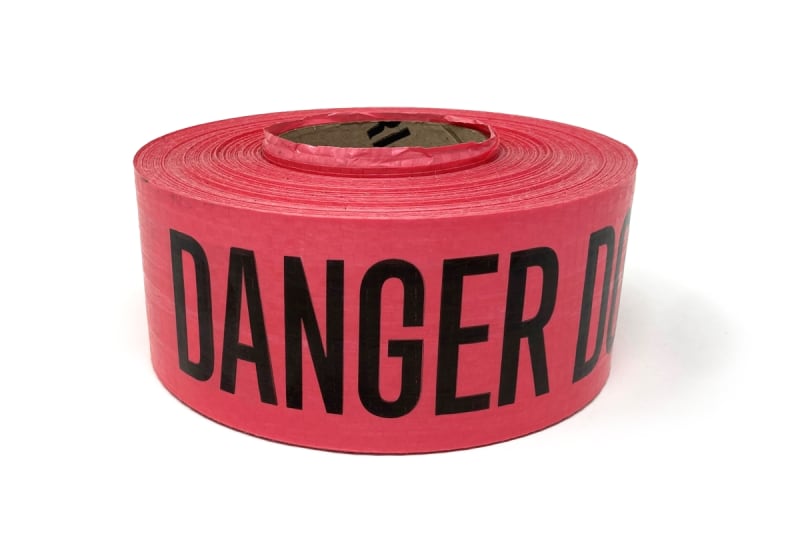 Reinforced Red Danger Tape